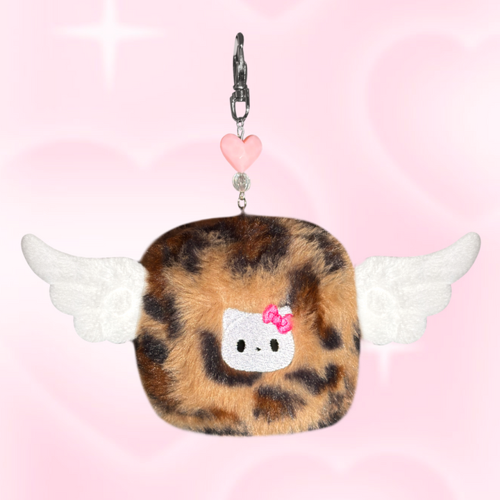 LEOPARD ANGEL DICE KEYCHAIN