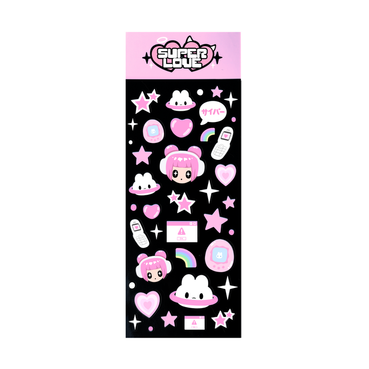 CYBERGIRL MINI DECAL SET