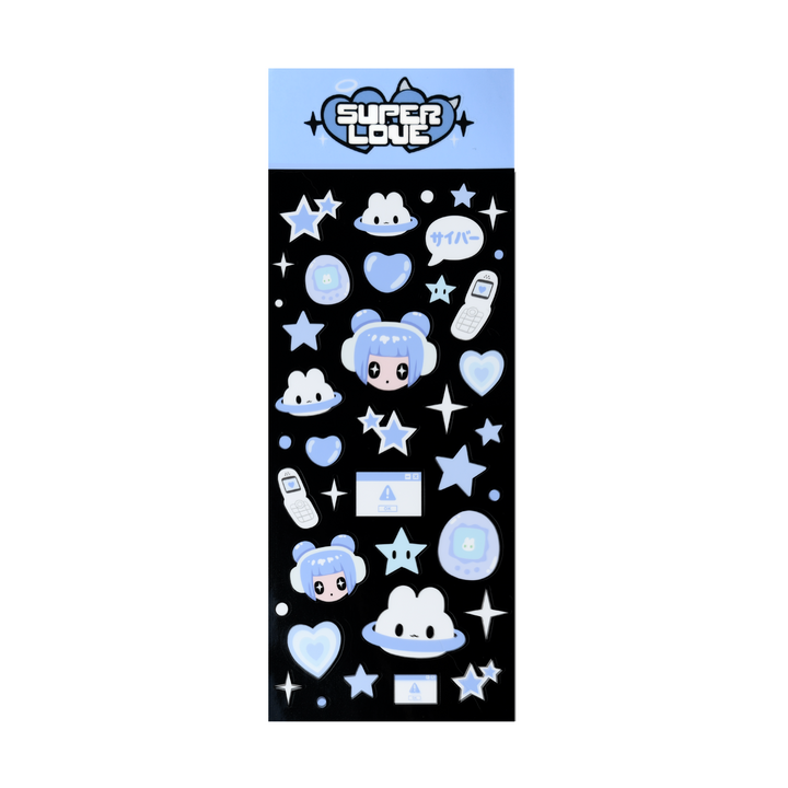 CYBERGIRL MINI DECAL SET